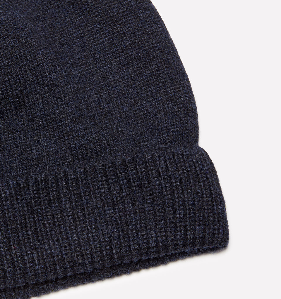 Gorro azul-escuro em mistura de caxemira - null - Azul-Escuro | Sisley image number 2